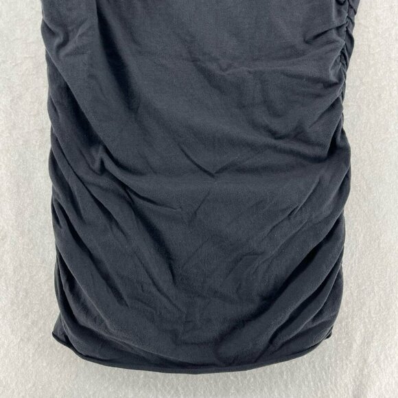 Mom's The Word Maternity Tank Top Womens Sz M Gray Ruched Square Neck Sleeveless - Picture 8 of 12